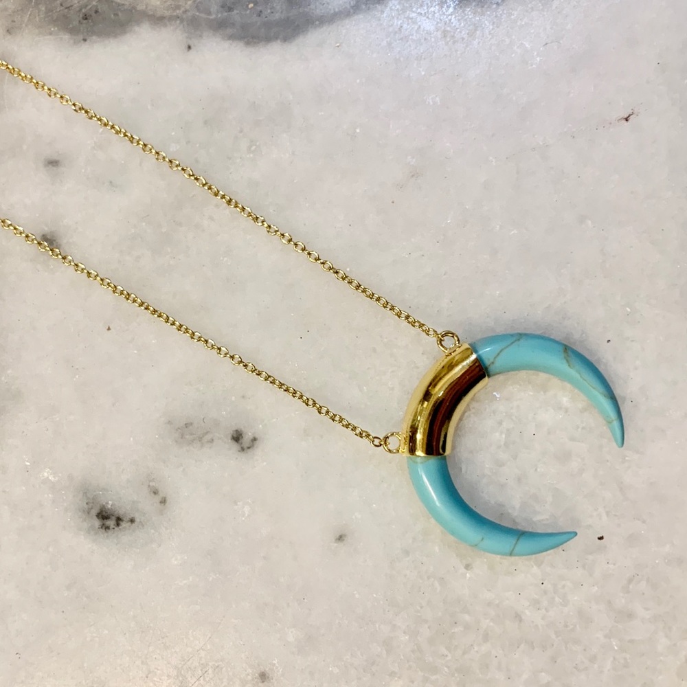 Gorjana Cayne Crescent Pendant Necklace